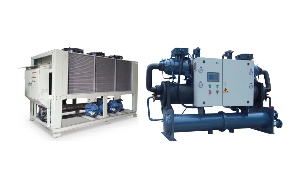 Air cooled and water cooled chillers