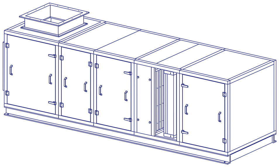 Air handling units, line drawing