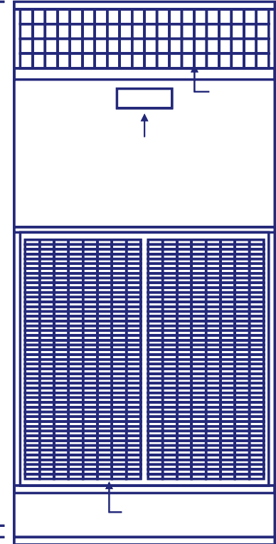 Floor standing split units, line drawing
