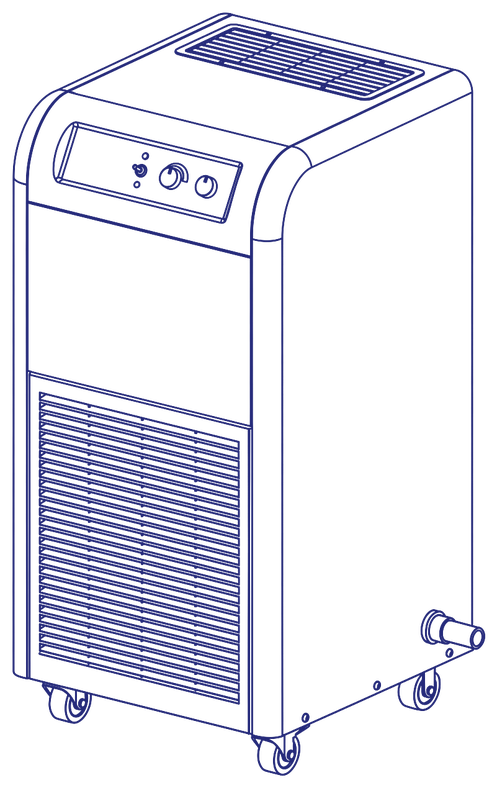 Dehumidifiers, line drawing