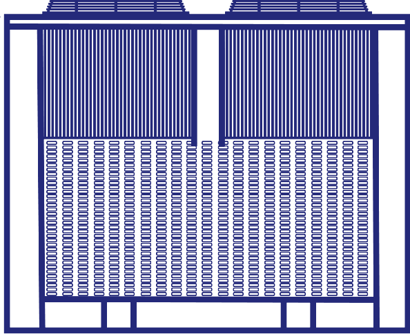 Packaged air cooled chillers, line drawing