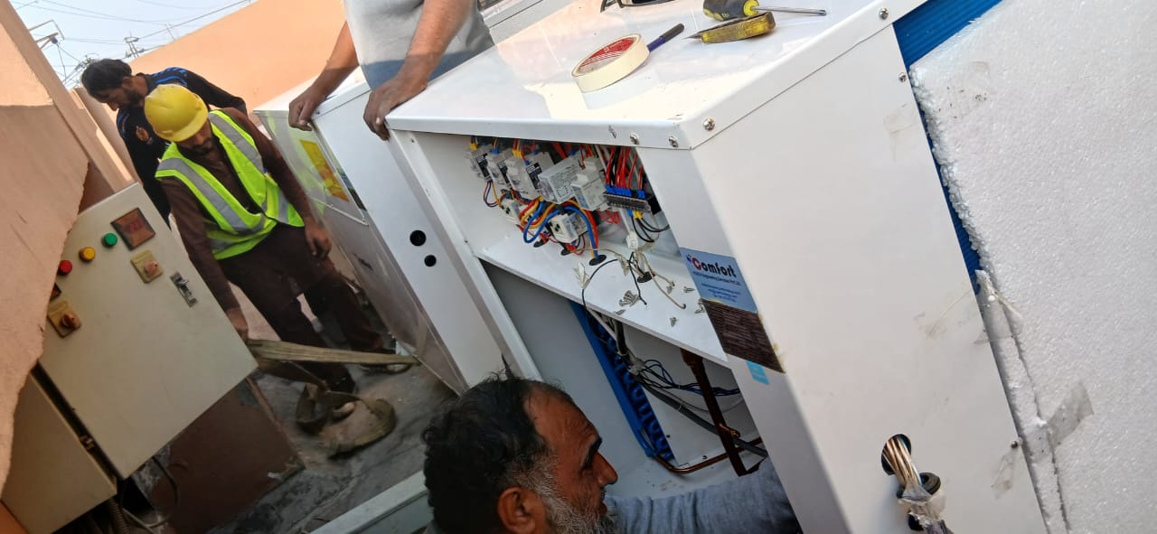 On site control panel wiring